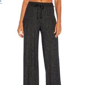 NWOT Jessica Simpson Heather Black Drawstring Jessie 30'' Wide-Leg Pants S